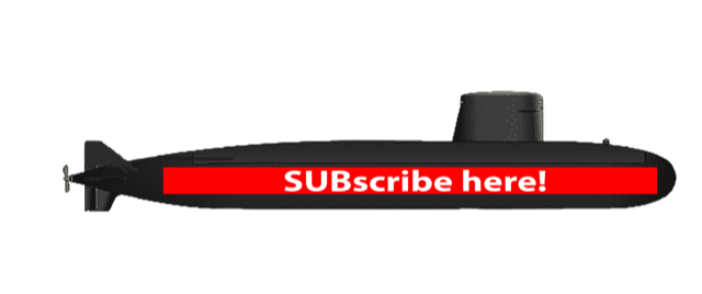 Graphic of a submarine with text saying subscribe now to Historic Motorsports magazine